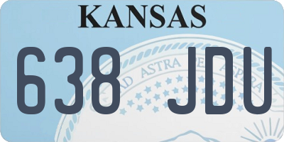 KS license plate 638JDU