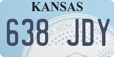 KS license plate 638JDY