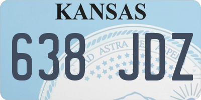 KS license plate 638JDZ