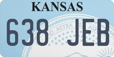 KS license plate 638JEB