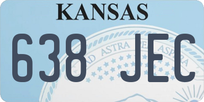 KS license plate 638JEC