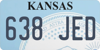 KS license plate 638JED