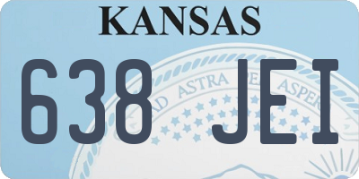 KS license plate 638JEI