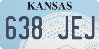 KS license plate 638JEJ