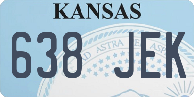 KS license plate 638JEK