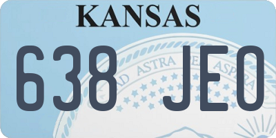 KS license plate 638JEO