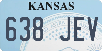 KS license plate 638JEV