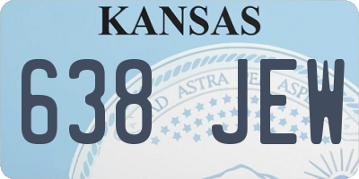 KS license plate 638JEW
