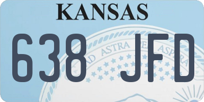 KS license plate 638JFD