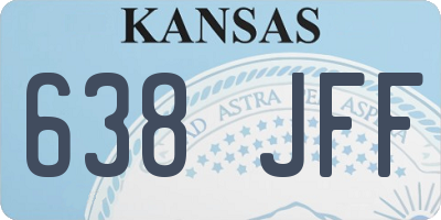 KS license plate 638JFF