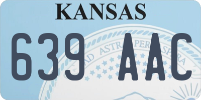 KS license plate 639AAC