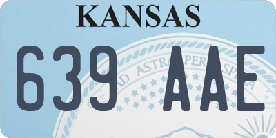 KS license plate 639AAE