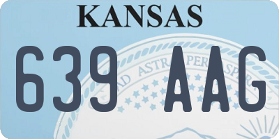 KS license plate 639AAG