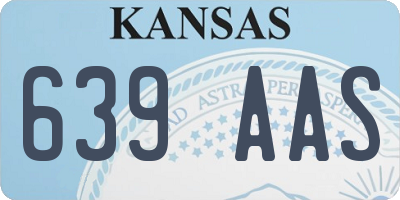 KS license plate 639AAS