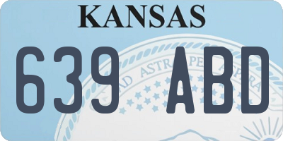 KS license plate 639ABD