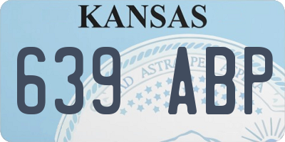 KS license plate 639ABP
