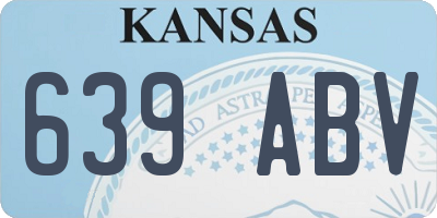 KS license plate 639ABV