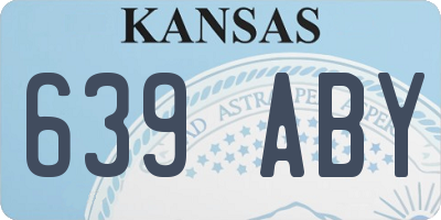 KS license plate 639ABY