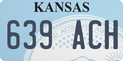 KS license plate 639ACH