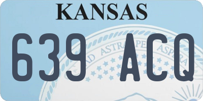 KS license plate 639ACQ