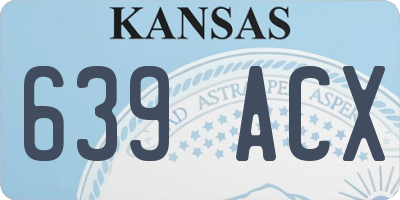 KS license plate 639ACX