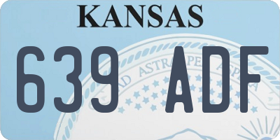 KS license plate 639ADF