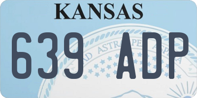 KS license plate 639ADP