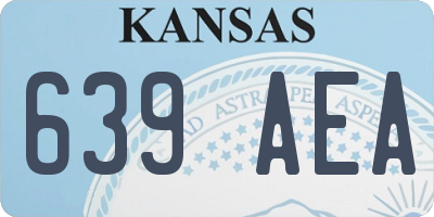 KS license plate 639AEA