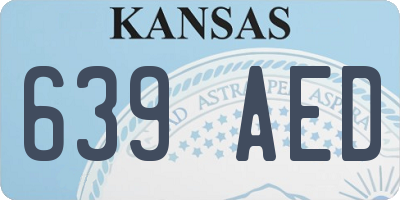 KS license plate 639AED