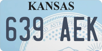 KS license plate 639AEK