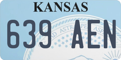 KS license plate 639AEN