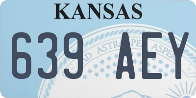 KS license plate 639AEY