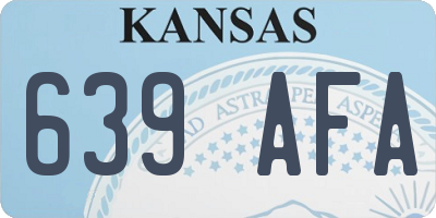 KS license plate 639AFA