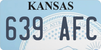 KS license plate 639AFC