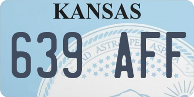 KS license plate 639AFF