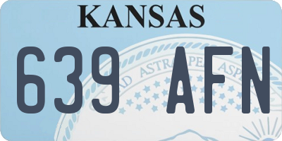 KS license plate 639AFN