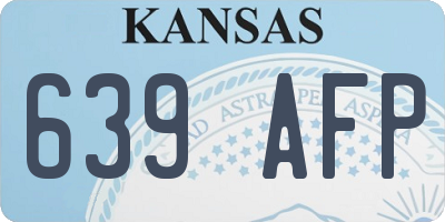 KS license plate 639AFP