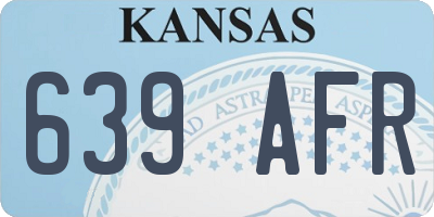 KS license plate 639AFR