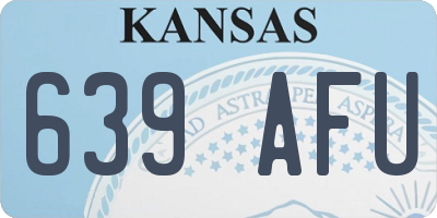 KS license plate 639AFU
