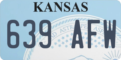 KS license plate 639AFW
