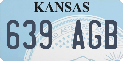 KS license plate 639AGB