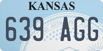 KS license plate 639AGG