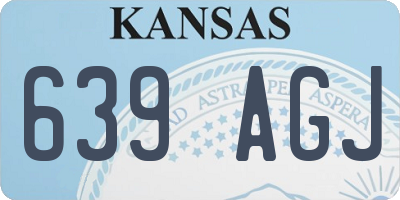 KS license plate 639AGJ