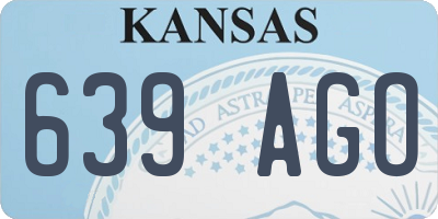 KS license plate 639AGO
