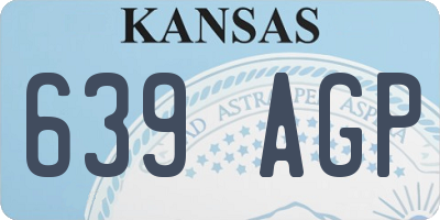 KS license plate 639AGP