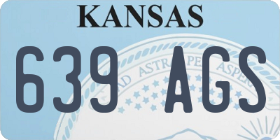 KS license plate 639AGS