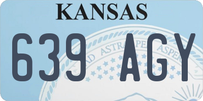 KS license plate 639AGY