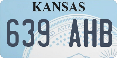 KS license plate 639AHB