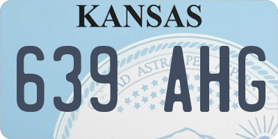 KS license plate 639AHG