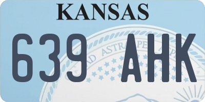 KS license plate 639AHK